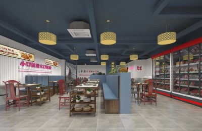 工业风烤肉店3D模型下载